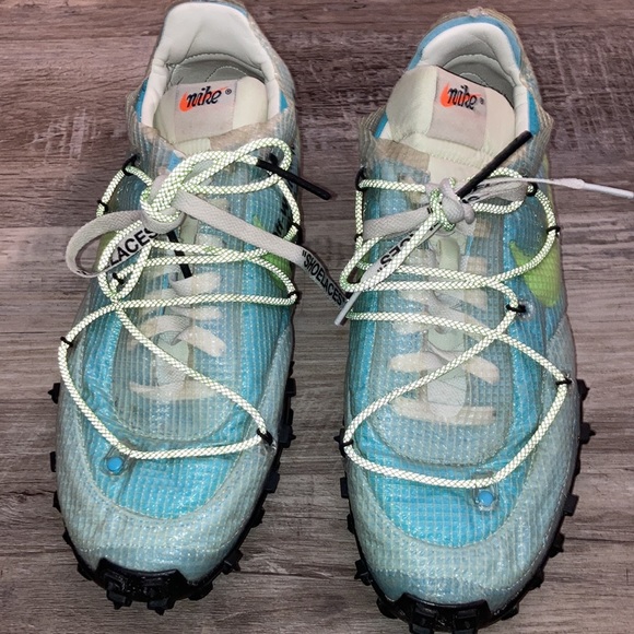 2018 Off White x Nike Zoom RARE Sneakers Neon Bright Lightweight size 8.5 Men’s - Picture 2 of 10